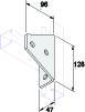 Hoekplaat B=137 mm K1727SS 47/98/90˚ - RVS A4 detail 2