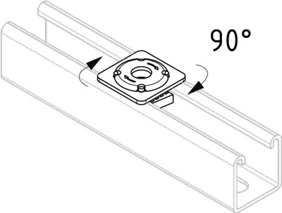 Kwikstrut 41 Klemblok QRN-SS  -  M10  RVS A4 detail 3