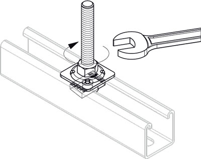 Kwikstrut 41 Klemblok QRN-SS  -  M10  RVS A4 detail 4