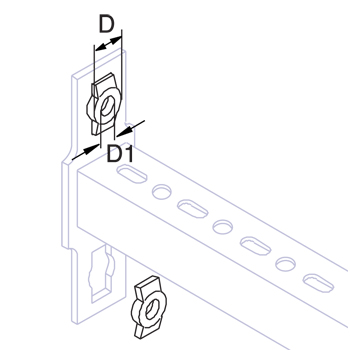 Kwikstrut Montagering Ø 10,5 QCA-HCB detail 2