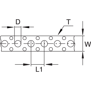 Montageband PSB 10 m 12 x Ø 5,4 x 0,5 mm RVS A2 detail 2