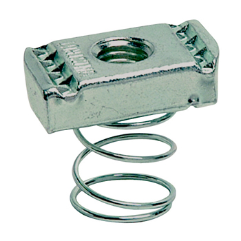Railmoer PNS 41/met korte veer M12 9,0 mm - RVS A4